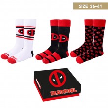 Deadpool socks 3 pairs size 36-41