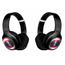 Marvel wireless headphones with a microphone