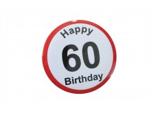 Badge (przypinka) urodzinowy - 60