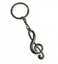 Music fan keychain - treble clef