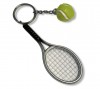 Tennis player keychain - a tennis racket with a ball