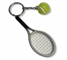 Brelok tenisisty - rakieta tenisowa z piłeczką