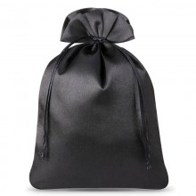 Satin bag 10 x 15 cm - black