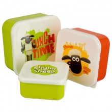 Set of 3 Shaun The Sheep breakfast boxes
