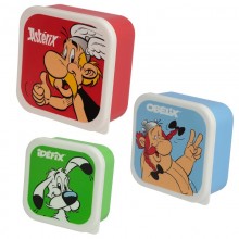 Set of 3 Asterix and Obelix breakfast boxes