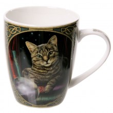 Porcelain mug cat with a glass ball - Lisa Parker