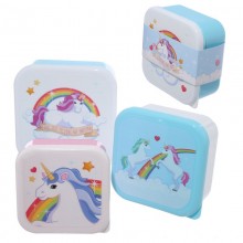 Set of 3 Unicorns lunch boxes