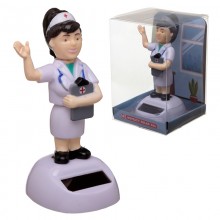 Solar nurse figurine