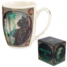 Porcelain mug black cat with absinthe - Lisa ...