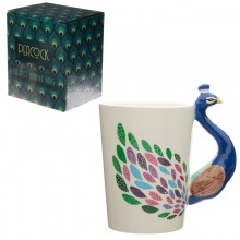 Ceramic mug peacock