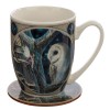 Porcelain mug with a saucer fairy tales - Lisa Parker