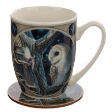 Porcelain mug with a saucer fairy tales - Lisa ...
