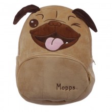 Plush backpack for a child - Pug Dog