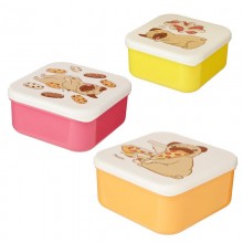 Set of 3 Pug lunch boxes