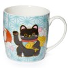 Porcelain mug Cat of Luck Maneki Neko