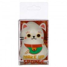 Lucky Cat Maneki Neko cosmetic sponge