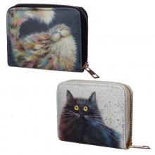 Small cat wallet - artwork by Kim Haskins