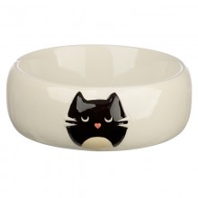 Feline Fine ceramic pet bowl - white