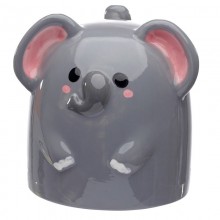 A mug with an inverted elephant head