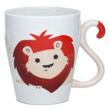 Porcelain mug with tail - Lion