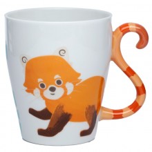 Porcelain mug with a tail - Red panda