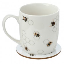 Porcelain mug with a bee base