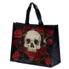 Skulls and roses shopping bag