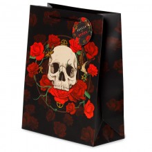 Skulls and roses gift bag - size L