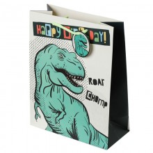 Dinosauria Happy Birthday Gift Bag size XL