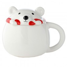 Mug with a lid - polar bear