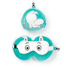 Plush travel pillow and eye mask - Moomins