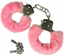 Handcuffs with fur in light pink