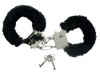 Black handcuffs with fur