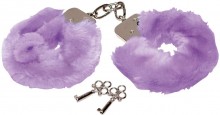 Handcuffs with purple fur