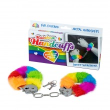 Handcuffs with rainbow fur