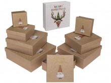 Set of 8 gift boxes - Merry Christmas