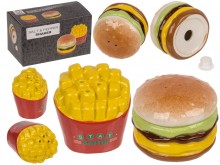 Solniczka i pieprzniczka - Hamburger i frytki