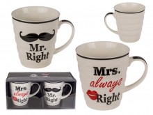 Mr mugs Right & Mrs. always Right