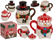 Snowman mug with lid