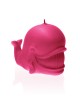 Whale Candle - Pearl Dark Pink