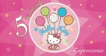Zaproszenie Hello Kitty - 5 urodzinki - 10 sztuk - PROMOCJA!!!