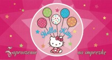 Zaproszenie na imprezkę Hello Kitty - 10 sztuk - ...
