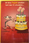 Birthday card with an envelope - animals PL ONLY