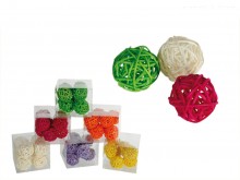 Decorative mini rattan balls - box of 8 - SALE