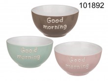 Stoneware bowl - Good Morning