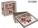 Kwadratowa metalowa puszka First Aid Kit