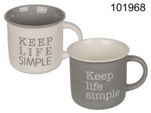 Retro mug Keep life simple