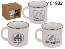 Stoneware retro mug - Travel