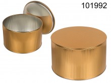 Metal 3D gold can -10 cm high x 17 cm diameter