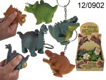 Squeeze dinosaur keychain